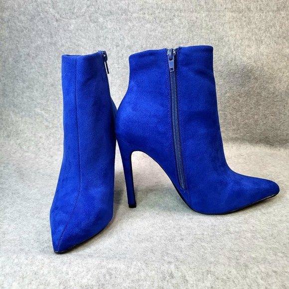 So Me Shoes - So Me Tatey Blue Ankle Boot With 4.5 Heel Size 7
